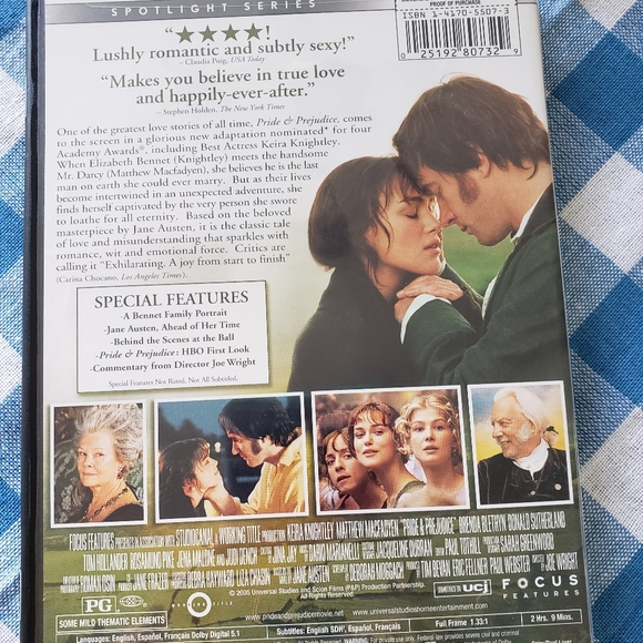 Pride and Prejudice DVD - Picture 2 of 3